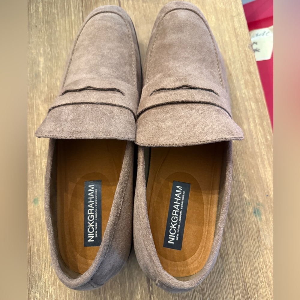 Nick Graham Men's Suede Tan Loafers